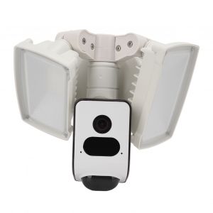 Camera de surveillance 3MP avec projecteur, etanche IP65, vision nocturne, audio bidirectionnel, angle d'objectif 120¡ã, detection de mouvement, pour maison et villa, prise UK - Neuf