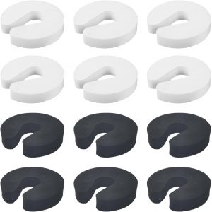 Letnerny-Lot De 12 But&eacute;es Anti-Claquement De Porte Et Silencieux | Prot&egrave;ge-Doigts De Porte | S&eacute;curit&eacute; De Porte Pour Enfants, Protections De Doigts De B&eacute;b&eacute; (Blanc Et Noir) - Neuf