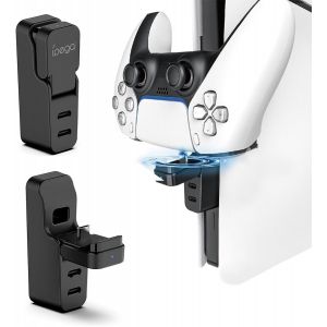 Lkljij-Station De Charge Pour Manette Ps5 Slim Avec 2 Ports De Type C Et Indicateur De Charge - Design Pliable - Facile À Transporter - Accessoire Pour Ps5 Slim Disc Et Versions Numériques (Pas Pour - Neuf
