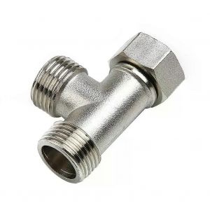 Toilette 304 Adaptateur En T En Cuivre G1 / 2 Vanne De Dérivation T-Valve Dispositif À Trois Voies Trou Tuyau D'eau Pour Bain Bidet Pulvérisateur Douche - Neuf