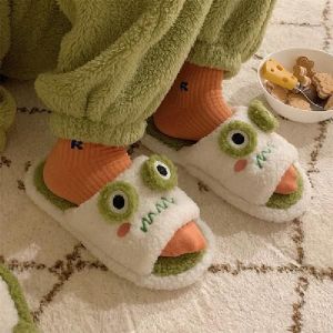Mignon De Grenouille Chaussons Pour Les Femmes, Les Filles De L'hiver Au Chaud Pantoufles Animaux De Dessin Animé Pantoufles De Drôles De Chaussures (38-39) - Neuf