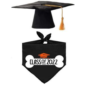 Ensemble Adorable De Casquette De Remise De Diplôme Et De Bandana Pour Animaux De Compagnie - Célébrez Les Réalisations De Votre Ami À Quatre Pattes Avec Style - Neuf