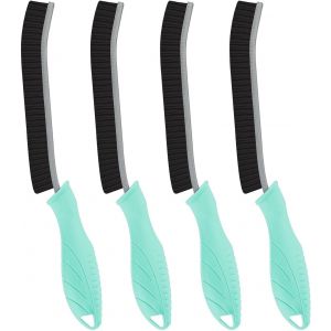 4 Pièces Brosse Nettoyage Salle de Bain Brosse à Joint Carrelage Poil Dur pour Cuisine et Fenêtre Éviers Toilettes WC Baignoire Carrelage Sol (4Noir) - Neuf