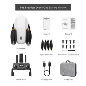 2025 Nouveau S6s 4k Hd Caméra Drone Gps Mini Drones Fpv Professionnel 5g Wifi Pliable Moteur Sans Brosse Rc Quadrirotor Jouets Pour Enfants-S6s-White- - Neuf
