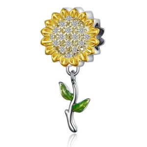 Ensemble Bracelet Et Collier &Agrave; Breloques Tournesol Pour Femme, Rev&ecirc;tement En Zircon Aaa, Cadeau &laquo; Tu Es Mon Soleil &raquo;, Taille Ajustable - Neuf