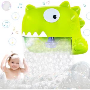 KAL-Jouet Bain Bulle Bebe, Jouet De Bain Avec Musicaux Machine À Bulles Dinosaure, Jouet Bain Pour Enfants De 1 2 3 4 Ans, Pour Le Bain Pour Garçons Fille (Vert) - Neuf