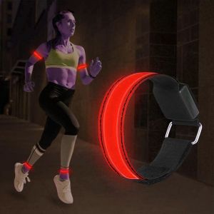 Lot De 4 Bracelets Lumineux Reflechissants Usb Pour Le Jogging, La Course A Pied Et Le Sport En Plein Air - Neuf