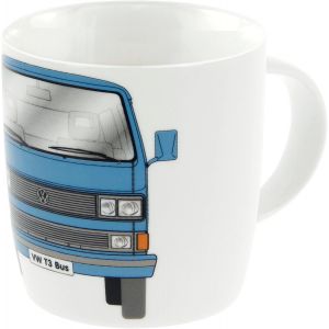 Eryi-Vw Collection - Volkswagen Combi Bus T3 Camper Van Mug De Café En Porcelaine (New Bone China), Tasse À Thé, Grand Gobelet Pour La Cuisine, Atelier, Camping/Cadeau/Souvenir (Avant/Bleu) - Neuf