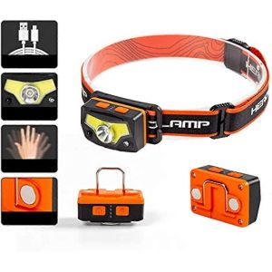 Lampe Frontale À Led D'extérieur À Induction, Multifonctionnelle, Portable, Avec Détecteur De Mouvement, Pour La Pêche, Le Tourisme Et La Randonnée - Neuf