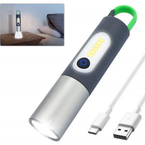 Lampe Torche Puissante, Mini Lampe Torche Porte-Cl&eacute;s, Lampe Led Rechargeable Portable - Neuf