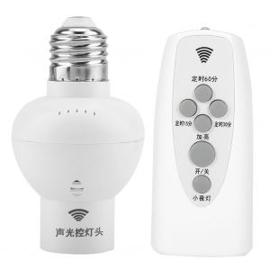 HJLIAN Douille d'ampoule E27 sans fil avec telecommande professionnelle pour la maison, accessoire d'eclairage - Neuf