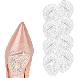 Semelles Intérieures Demi-Coussinets (Transparentes), 4 Pièces, Coussinets Plantaires, Semelles Intérieures En Silicone Pour L'avant-Pied, Pour Femmes Portant Des Chaussures À Talons Hauts - Neuf