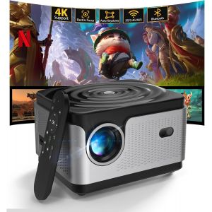 ChenQuanSarl-Vidéoprojecteur, Auto Focus/Keystone, 30000 Lumens 1080P Fhd Wifi Bt Video Projecteur 4K Supporté, Zoom 50%, Miracast Pour Téléphone/Pc, Projecteur Portable Pour Réunion, Fêtes Et Loisir - Neuf