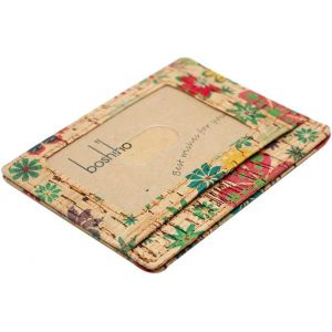 RFCBC-Boshiho Porte-cartes de crédit, étui en liège végétalien ultra fin pour femme, peut contenir 7 cartes et billets de banque, cadeau en liège, 051-fleur-a, 8×11cm, Minimaliste - Neuf