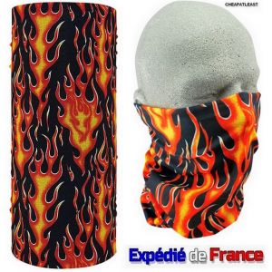 Masque Cache-Nez Tour De Cou Bandeau Tube Cagoule Multifonction Flammes Microfibre Respirante Moto V&eacute;lo Randonn&eacute;e Ski Trottinette Scooter Trek Bandana Biker... - Neuf
