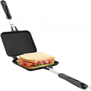 Subzonal-Po&ecirc;le &Agrave; Frire Double Face, Po&ecirc;le &Agrave; Frire Antiadh&eacute;sive Avec Poign&eacute;es R&eacute;sistantes &Agrave; La Chaleur Gaufrier En Fonte D'aluminium Sandwich Pour La Cuisine &Agrave; Domicile, Petit-D&eacute;jeuner - Neuf