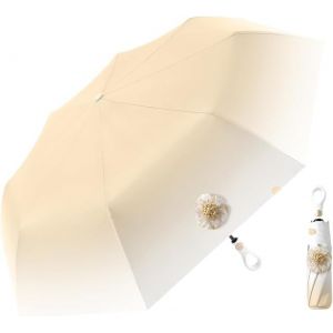 nzqaf-Parapluie Pliant Automatique Compact/Ouverture et Fermeture / Poignée Anneau / Couleur Dégradée /de Voyage Protection Pluie et Protection UV 99,9% / Portable/Résistant/ Sac à dos / Femmes et En - Neuf