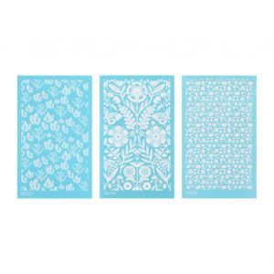 Pochoirs De S&eacute;rigraphie En P&acirc;te Polym&egrave;re Kit De S&eacute;rigraphie R&eacute;utilisable Bricolage Pour Bijoux D&eacute;coration De Boucles D'oreilles En Argile - Neuf