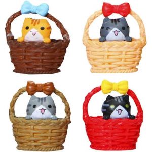 Mini chats ornements Micro paysage jardin artisanat,Décorations de gâteau Mini Figurine chat ornements,Mignon - Neuf