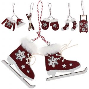 D&eacute;licat Pendentif Arbre Ornements en Forme d'Arbre de No&euml;l Guirlande de Rampe de l'Escalier Devant la Porte de Chemin&eacute;e 1Set - Neuf