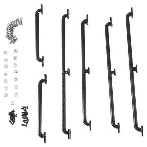 6Pcs corps en m&eacute;tal coque main courante 75mm 133mm 150mm longueur pour 1/10 rc crawler TRX4 axial SCX10 90046 Mise &agrave; niveau des pi&egrave;ces js - Neuf