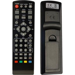 T&eacute;l&eacute;commande Universelle 7en1 Compatible pour D&eacute;codeur TNT DVB-T Strong, Engel, Metronic, Strom, LiveTNT, Xoro - Neuf