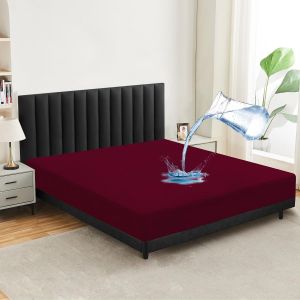 Ulteronixshop-Prot&egrave;ge-matelas imperm&eacute;able, 200 x 200 cm, Drap-housse, Respirant, Drap housse de qualit&eacute; sup&eacute;rieure, Sous-matelas pour incontinence, Lavable &agrave; 60 &deg;C, Rouge - Neuf