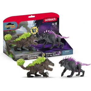 Sansh-Schleich 70827 Lynx Des Ténèbres Vs Broyeur De Pierre, Dès 7 Ans, Eldrador Creatures - Figurine, 31 X 16 X 18 Cm - Neuf
