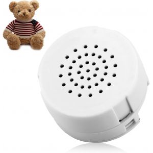 Enregistreur Vocal pour Peluche 60 Secondes,Mini Enregistreur Vocal Enfant Programmable,Boîte de Son Vocale Enregistrable pour Jouets et Peluches avec Message Personnalisé (Blanc 1 pièce).[V388] - Neuf