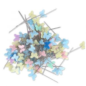 200 Pcs 2 Pouces &Eacute;pingles &Agrave; Coudre T&ecirc;te Plate &Eacute;pingles Droites T&ecirc;te Papillon Broches &Agrave; Coudre Pour Projets De Bricolage Dres - Neuf