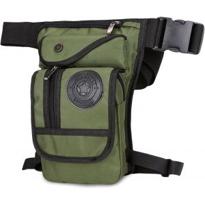 Sjzg-Sac Poitrine Sac De Jambe Sacoche Moto Sac Banane Sacs &Agrave; Dos Port&eacute; Travers Homme Femme Sac Bandouli&egrave;re Sacoche Sac D'epaule Pour Voyage Sports Travers Cyclisme Moto Sling Bagvert - Neuf