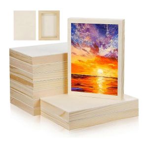 5.5x7inch Panneaux De Bois, Toile De Bois Non Finie En Bois Pour La Peinture, Les Arts, L'utilisation De Coul&eacute;e W 10 Pcs - Neuf