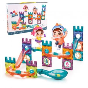 Lot de 54 blocs de construction magnetiques pour enfants, jouets educatifs a faire soi-meme - Neuf