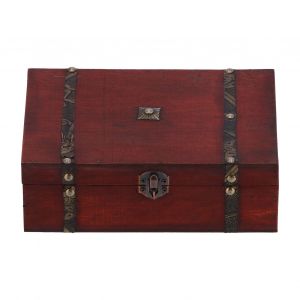 Hjlian Boite A Bijoux Retro Pour Le Quotidien, Rangement De Bureau Avec Serrure, Boite-Cadeau En Bois Pour Bijoux - Neuf