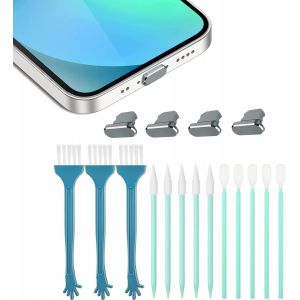 KALY-Lot De 17 Brosses De Nettoyage En Métal Anti-Poussière Pour Téléphone Portable,Haut-Parleur,Téléphone Portable,Récepteur,Brosse De Nettoyage Pour Iphone 11/11 Pro Max/12 Mini/12 - Neuf
