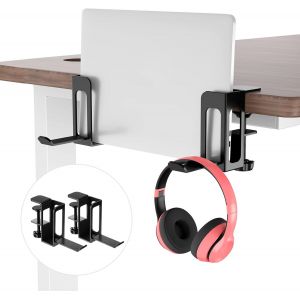 Organisateur latéral pour Ordinateur Portable,Réglable pour Ordinateur Portable Étagère D'organisation,Organisateur Latéral en Métal ne Mécessitant Aucun Perçage,Convient pour le Bureau & la Maison - Neuf