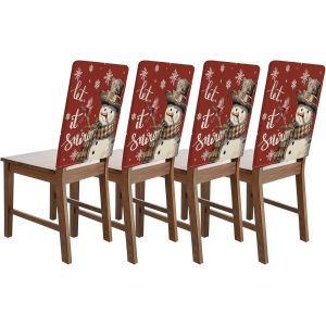 Décoration De Housses De Chaise De Noël,Housse De Chaise De Noël Dining Chair Fournitures,Housses De Dossier De Chaise Noël (4b) - Neuf