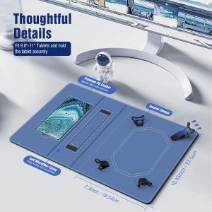 Coque Universel Pour Tablette Androiod De 10,1 Pouces Avec Boucle Pour Stylet, Coque Léger Et Pliable Avec Main Pour Toutes Les Tablettes À Écran Tactile De 9,6 À 11 Pouces, Dorure - Neuf