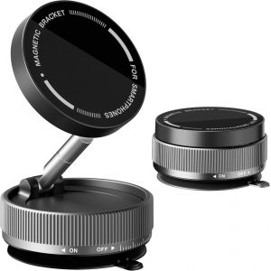 Support T&eacute;l&eacute;phone Voiture Aimant [Super Ventouse] Pliable Magsafe Magn&eacute;tique Porte T&eacute;l&eacute;phone Portable Voiture Pour Iphone 16 15 14 13 12 Series & Housse Magsafe - Neuf