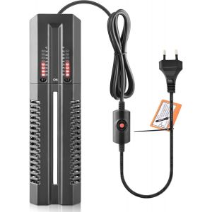 Chauffage D'aquarium À Double Tube 400w, Chauffage D'aquarium Réglable Avec Contrôleur Externe Et Couvercle De Protection, Pour Aquarium D'eau Douce Et D'eau Salée 150-400l - Neuf