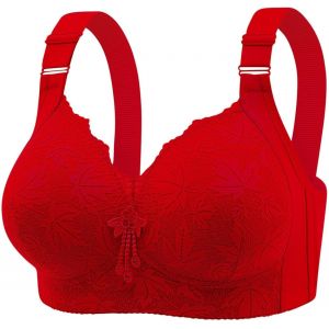 Women's Fashionable And Casual Front Underwear For Elderly People Skin Friendly And Comfortable Bra Robe Bustier Longue - Neuf