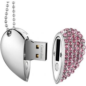 Cle Usb, Premium Imperméable Clé Usb2.0, 8Go / 16 Go / 32Go / 64Go Cles Usb Type De Coeur Diamant Stockage De Données Haute Vitesse Memory Stick Pendrive - Neuf