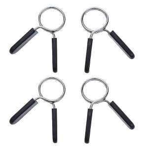 Lot De 4 Clips De Verrouillage Robustes Pour Haltères ¿ Colliers À Ressort Durables Pour Une Haltérophilie Sécurisée ¿ Acier Résistant À La Rouille Avec Prise Confortable - Neuf