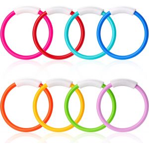KAL-Lot De 8 Anneaux De Plongée Pour Piscine, Jouets De Plongée Pour Entraînement Sous-Marin, Jouet De Plongée Pour Enfants, Jeux De Piscine Amusants Pour La Natation (Anneaux De Plongée) - Neuf