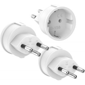 ERYI-Adaptateur Prise Suisse 3 Pièces Adaptateur De Voyage Suisse, Prise Française Vers Suisse, Eu Vers J - Socket, Adaptateur Type J Pour Maldives, Rwanda, Liechtenstein - Neuf