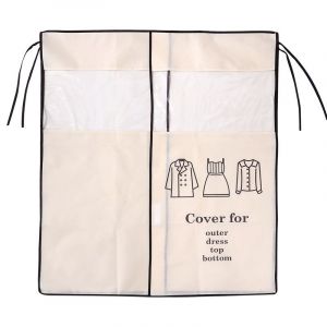 Housse de protection universelle pour tringle à vêtements, 120 x 120 cm, beige - Neuf