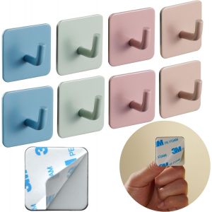 8 crochet adh&eacute;sif Porte Manteau Enfant Multicolore | Patere Enfant, Porte Manteau Mural Enfant, Patere Adhesive, Patere Murale Enfant, Porte Manteau Enfant Mural crochet adhesif mural - Neuf