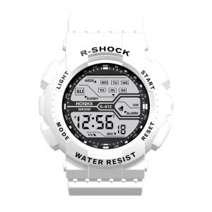 Montres Numériques Étanches Multifonctions Pour Hommes, Montres-Bracelets Électroniques Pour Hommes, Montre À Main Shoous Casual, Montre De Sport À Led, Noir, Mode Garçonwhite - Neuf