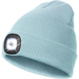 Bonnet Rechargeable &Agrave; Led - Cadeau Id&eacute;al Pour Papa &Agrave; No&euml;l - Bonnet De Remplissage Avec Lampe Frontale Mains Libres - Unisexe - Bonnet D'Hiver Chaud En Tricot - Neuf