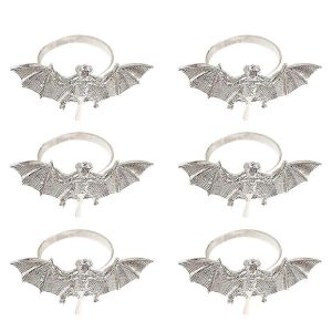 Ensemble de ronds de serviette de chauve-souris d'Halloween,support en alliage de métal pour la table du dîner, - Neuf
